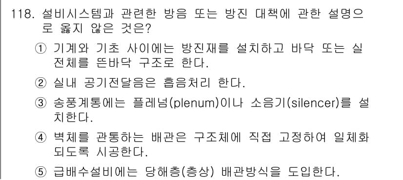 주택관리사보_1차 2015년 118번 - 정답과 핵심 포인트를 검수 중인 기출문제
