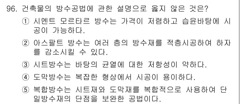 주택관리사보_1차 2016년 96번 - 정답과 핵심 포인트를 검수 중인 기출문제