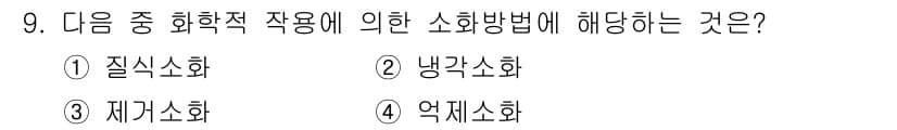 화재감식평가산업기사 2019년 9번 - 정답과 핵심 포인트를 검수 중인 기출문제