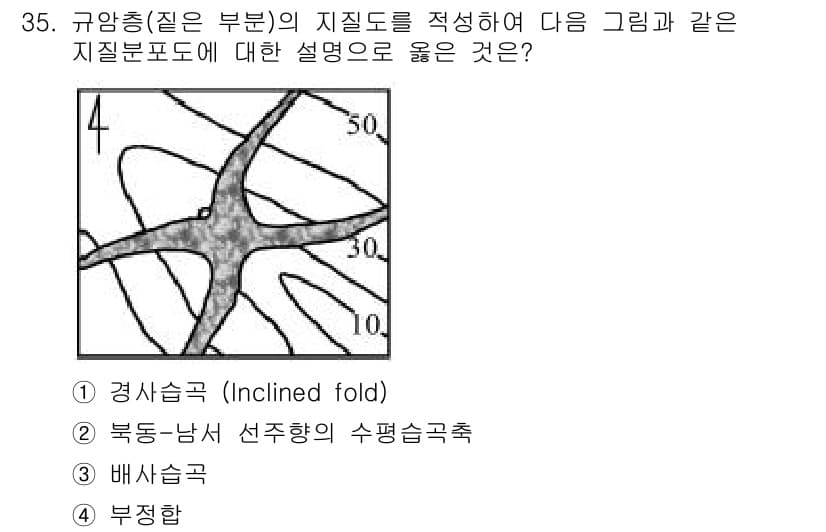 응용지질기사 2016년 35번 - 정답과 핵심 포인트를 검수 중인 기출문제