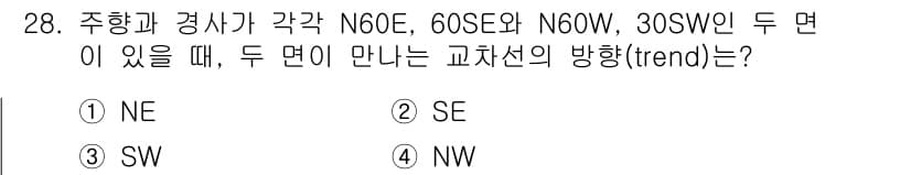 응용지질기사 2017년 28번 - 정답과 핵심 포인트를 검수 중인 기출문제
