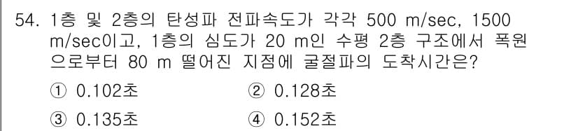 응용지질기사 2019년 54번 - 정답과 핵심 포인트를 검수 중인 기출문제