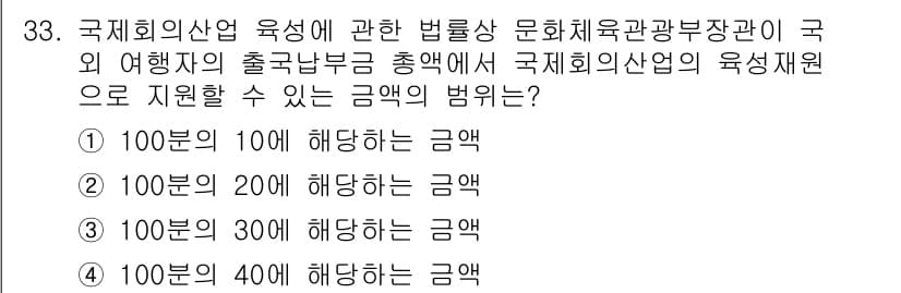 국내여행안내사_1차 2015년 33번 - 정답과 핵심 포인트를 검수 중인 기출문제