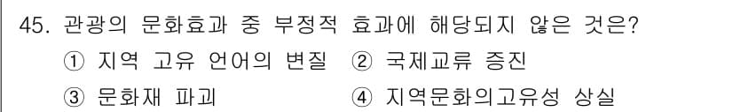 국내여행안내사_1차 2015년 45번 - 정답과 핵심 포인트를 검수 중인 기출문제