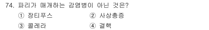 조리산업기사(공통) 2019년 74번 - 정답과 핵심 포인트를 검수 중인 기출문제