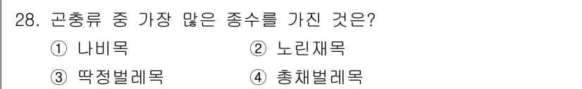 산림기사 2019년 28번 - 정답과 핵심 포인트를 검수 중인 기출문제