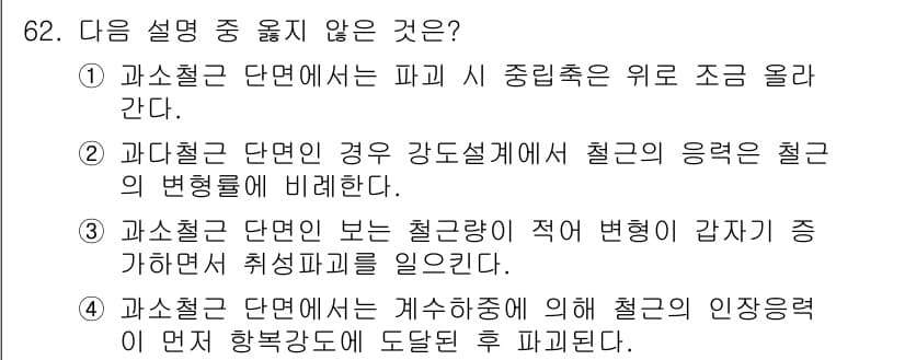 토목기사 2019년 63번 - 정답과 핵심 포인트를 검수 중인 기출문제
