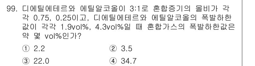 산업안전기사 2019년 99번 - 정답과 핵심 포인트를 검수 중인 기출문제