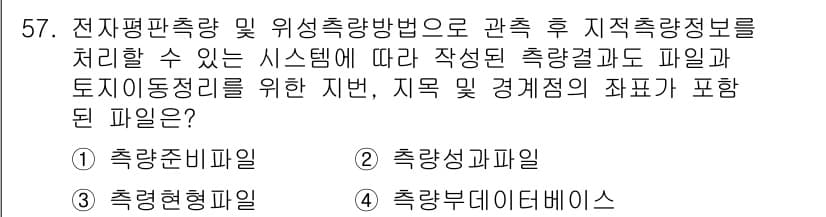 지적기사 2019년 57번 - 정답과 핵심 포인트를 검수 중인 기출문제