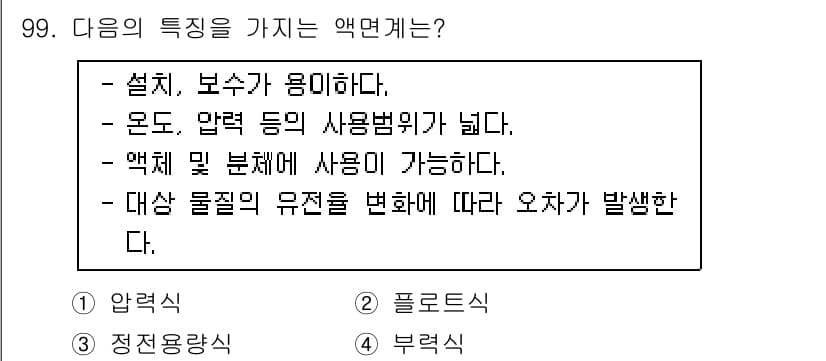 가스기사 2019년 100번 - 정답과 핵심 포인트를 검수 중인 기출문제