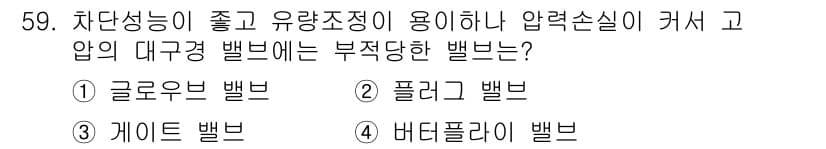 가스기사 2019년 59번 - 정답과 핵심 포인트를 검수 중인 기출문제