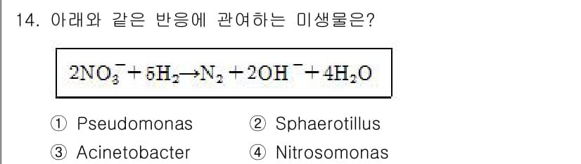 수질환경기사 2019년 14번 - 정답과 핵심 포인트를 검수 중인 기출문제