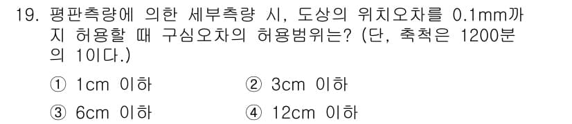 지적산업기사 2019년 19번 - 정답과 핵심 포인트를 검수 중인 기출문제