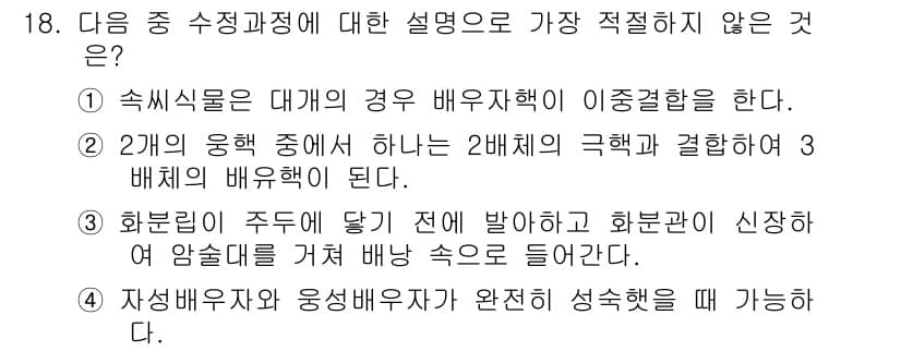 종자기사 2019년 18번 - 정답과 핵심 포인트를 검수 중인 기출문제