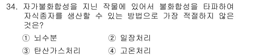 종자기사 2019년 34번 - 정답과 핵심 포인트를 검수 중인 기출문제