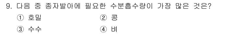 종자기사 2019년 9번 - 정답과 핵심 포인트를 검수 중인 기출문제