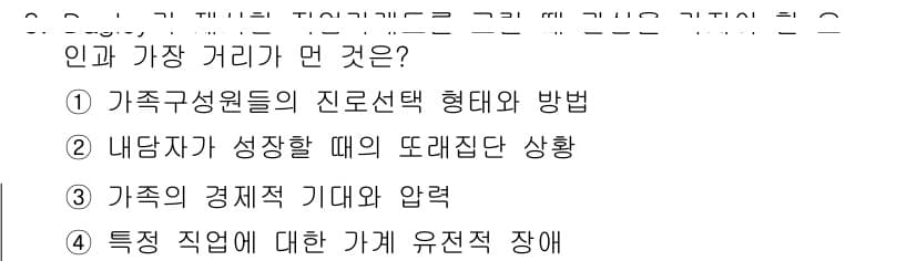직업상담사_2급(구) 2019년 8번 - 정답과 핵심 포인트를 검수 중인 기출문제