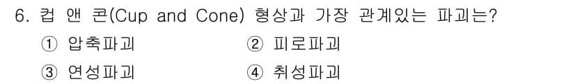 초음파비파괴검사기사(구) 2019년 6번 - 정답과 핵심 포인트를 검수 중인 기출문제