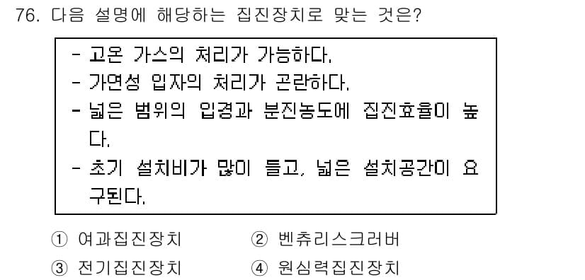 산업위생관리산업기사 2019년 76번 - 정답과 핵심 포인트를 검수 중인 기출문제