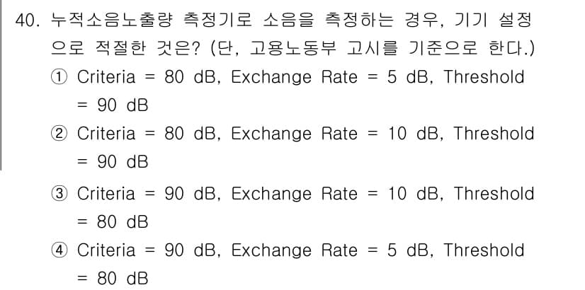 산업위생관리기사 2019년 41번 - 정답과 핵심 포인트를 검수 중인 기출문제
