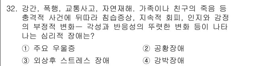 임상심리사_2급 2019년 32번 - 정답과 핵심 포인트를 검수 중인 기출문제