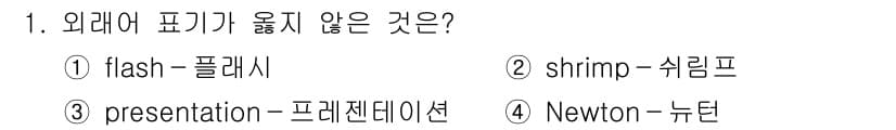 9급_국가직_공무원_국어 2016년 1번 - 정답과 핵심 포인트를 검수 중인 기출문제
