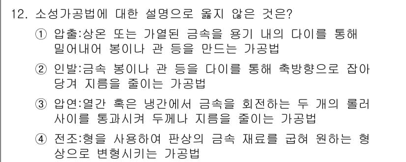 9급_국가직_공무원_기계일반 2015년 12번 - 정답과 핵심 포인트를 검수 중인 기출문제