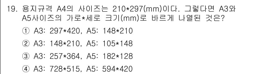 워드프로세서 2019년 19번 - 정답과 핵심 포인트를 검수 중인 기출문제