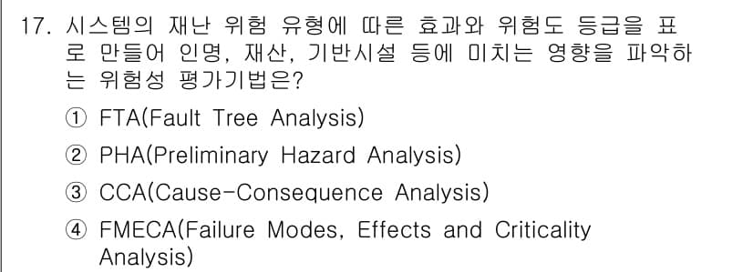 9급_국가직_공무원_재난관리론 2017년 17번 - 정답과 핵심 포인트를 검수 중인 기출문제