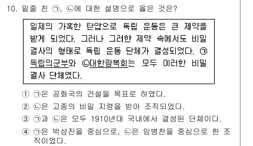 9급_국가직_공무원_한국사 2015년 10번 - 정답과 핵심 포인트를 검수 중인 기출문제