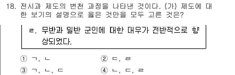9급_국가직_공무원_한국사 2016년 18번 - 제도의 변천은 국가의 정치적, 사회적 흐름과 관련이 깊으며, 일반 국민에... 에 관한 핵심 기출문제
