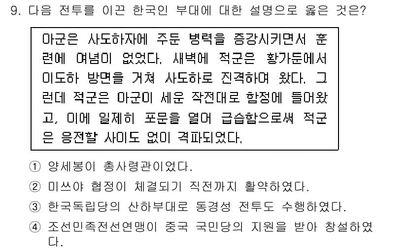 9급_국가직_공무원_한국사 2019년 9번 - 정답과 핵심 포인트를 검수 중인 기출문제