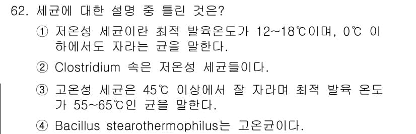 식품안전기사 2019년 62번 - 정답과 핵심 포인트를 검수 중인 기출문제