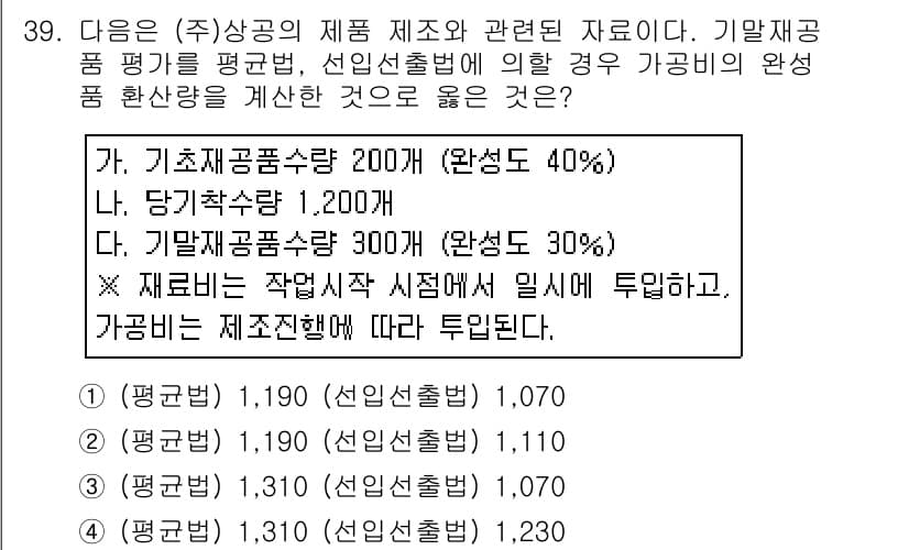 전산회계운용사_2급 2015년 37번 - 문제에서 제시된 가정에 따라 각 항목의 평가 비율을 계산하면, 총 재무 ... 에 관한 핵심 기출문제