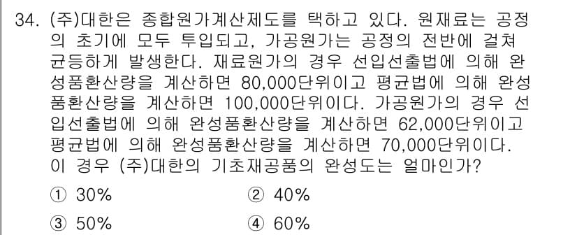 전산회계운용사_2급 2018년 34번 - 정답과 핵심 포인트를 검수 중인 기출문제