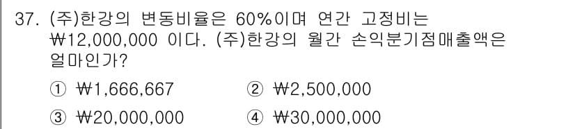 전산회계운용사_1급 2015년 36번 - 정답과 핵심 포인트를 검수 중인 기출문제