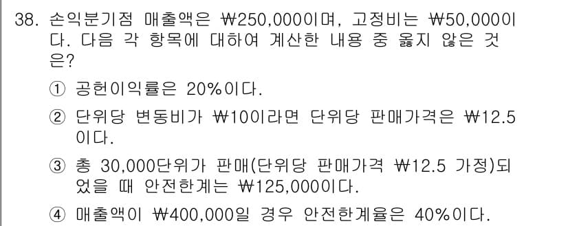 전산회계운용사_1급 2015년 37번 - 정답과 핵심 포인트를 검수 중인 기출문제