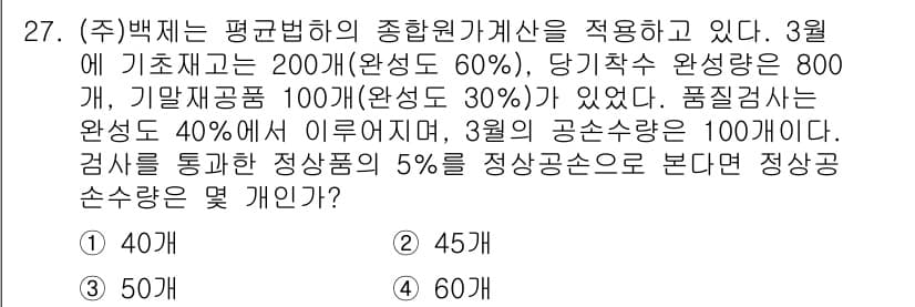 전산회계운용사_1급 2019년 27번 - 정답과 핵심 포인트를 검수 중인 기출문제