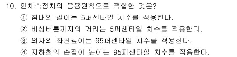 인간공학기사 2019년 10번 - 정답과 핵심 포인트를 검수 중인 기출문제