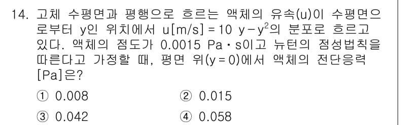 9급_국가직_공무원_화학공학일반 2017년 14번 - 정답과 핵심 포인트를 검수 중인 기출문제