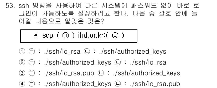 리눅스마스터_1급 2019년 53번 - 정답과 핵심 포인트를 검수 중인 기출문제