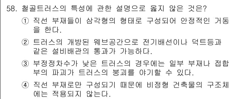 실내건축기사(구) 2019년 58번 - 정답과 핵심 포인트를 검수 중인 기출문제
