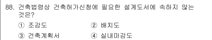 실내건축기사(구) 2019년 88번 - 정답과 핵심 포인트를 검수 중인 기출문제
