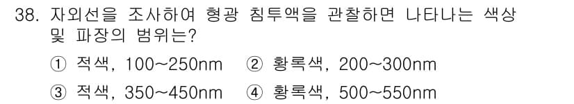 침투비파괴검사기사 2019년 38번 - 정답과 핵심 포인트를 검수 중인 기출문제