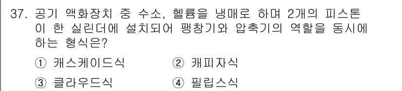 가스산업기사 2019년 38번 - 정답과 핵심 포인트를 검수 중인 기출문제