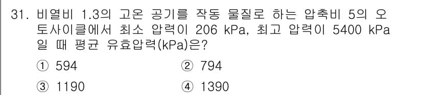 에너지관리기사 2019년 31번 - 정답과 핵심 포인트를 검수 중인 기출문제