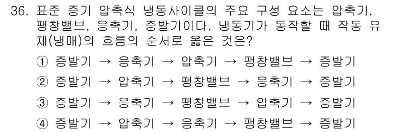 에너지관리기사 2019년 36번 - 정답과 핵심 포인트를 검수 중인 기출문제