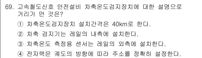 철도신호기사 2019년 70번 - 정답과 핵심 포인트를 검수 중인 기출문제