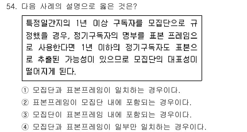 사회조사분석사_1급 2016년 54번 - 정답과 핵심 포인트를 검수 중인 기출문제