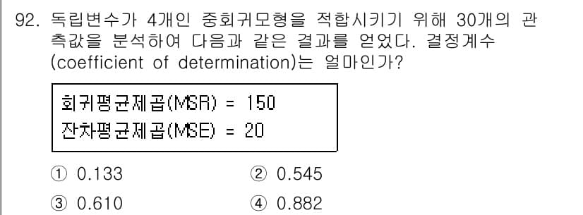 사회조사분석사_1급 2016년 92번 - 정답과 핵심 포인트를 검수 중인 기출문제